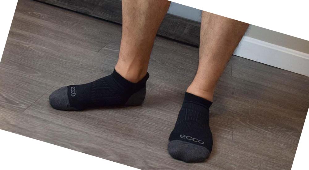 Men's Ecco Casual Low-Cut Socks Black | USA 817WNB